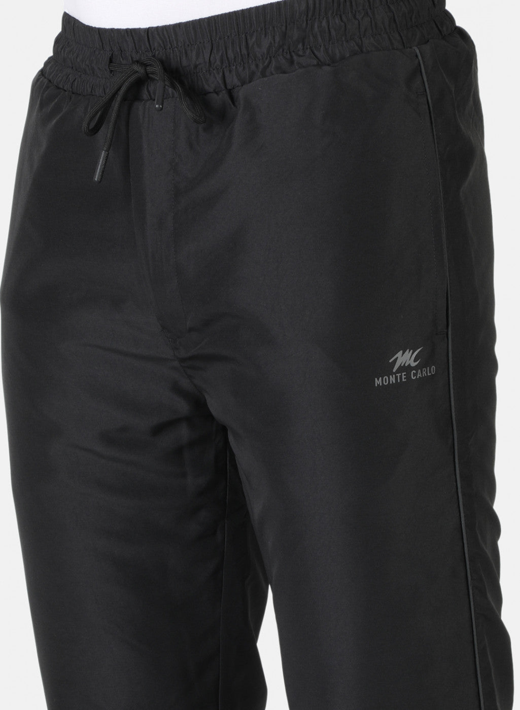 Men Black Plain Winter Lower
