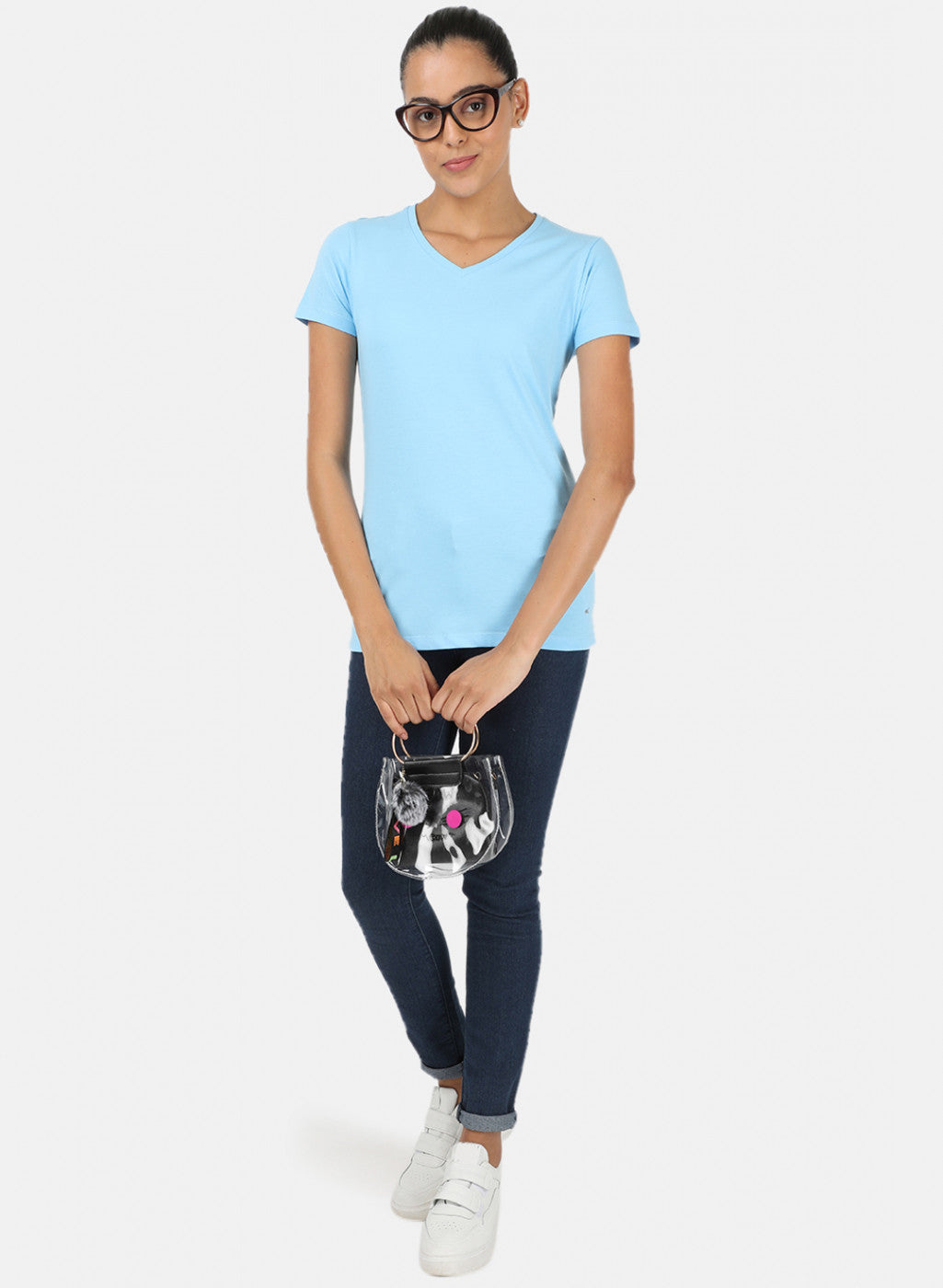 Womens Blue & Sea Green Plain Top 2Pc Set