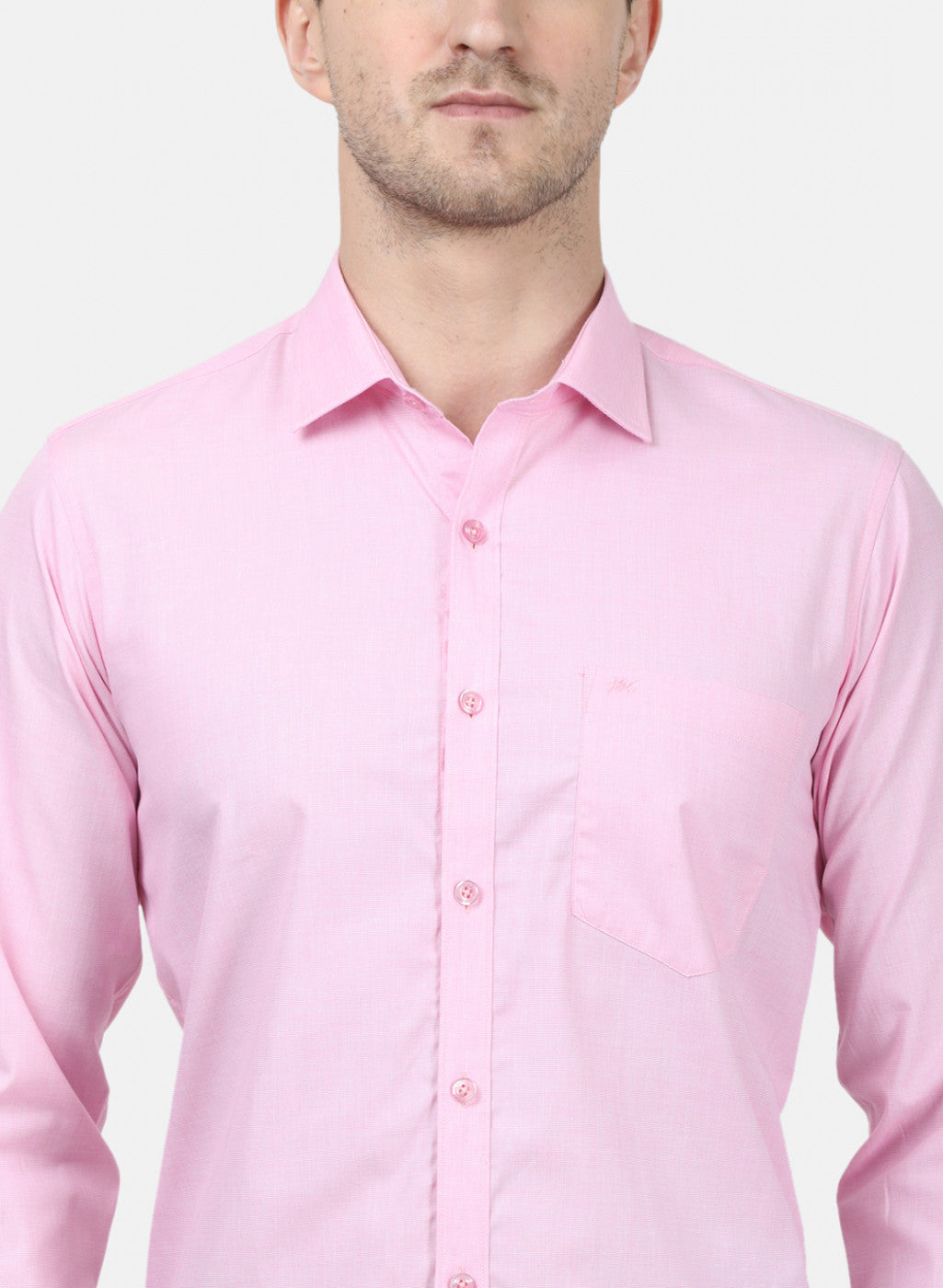 Mens Pink Solid Shirts