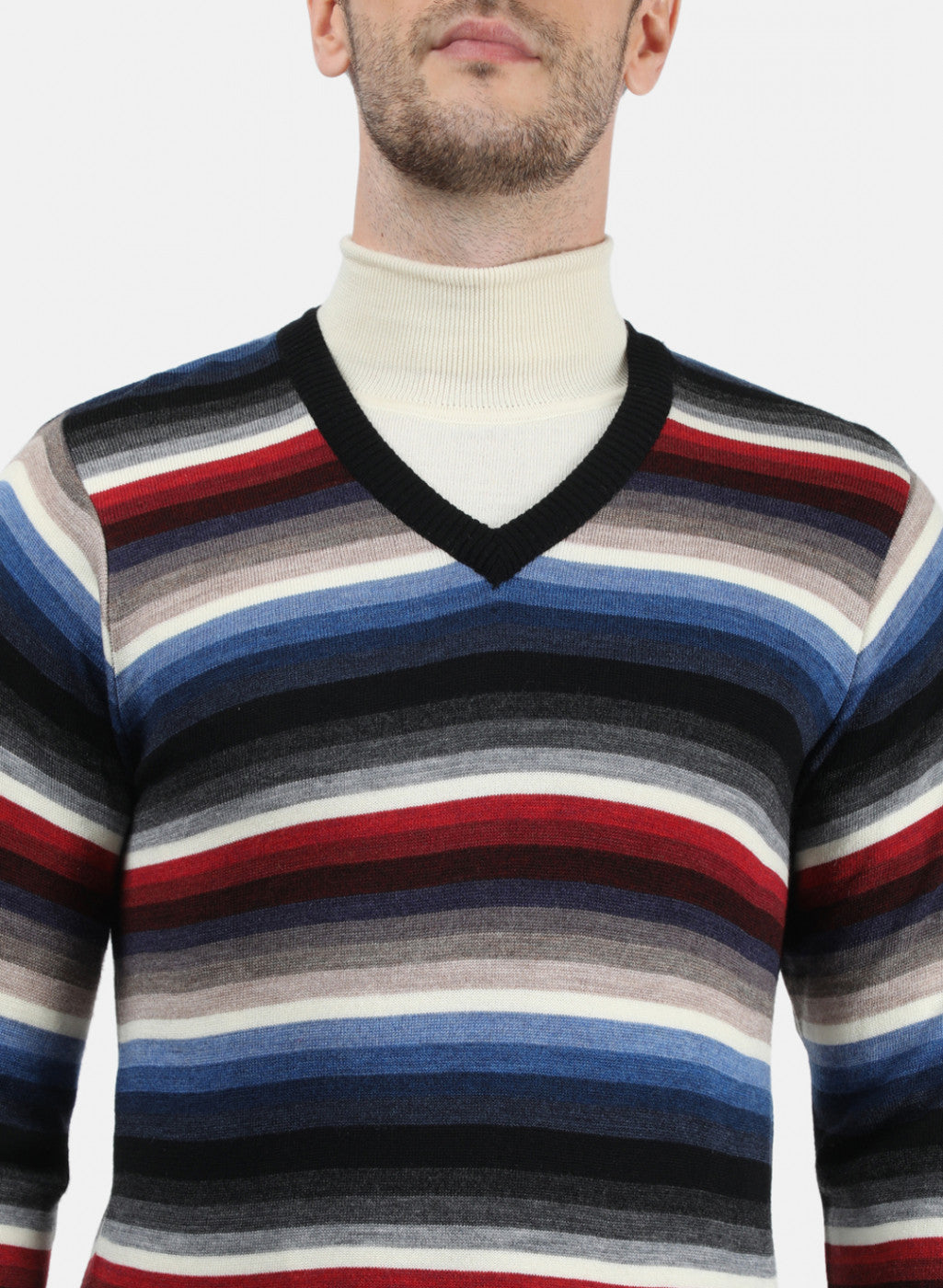Men Multicolor Solid Pullover
