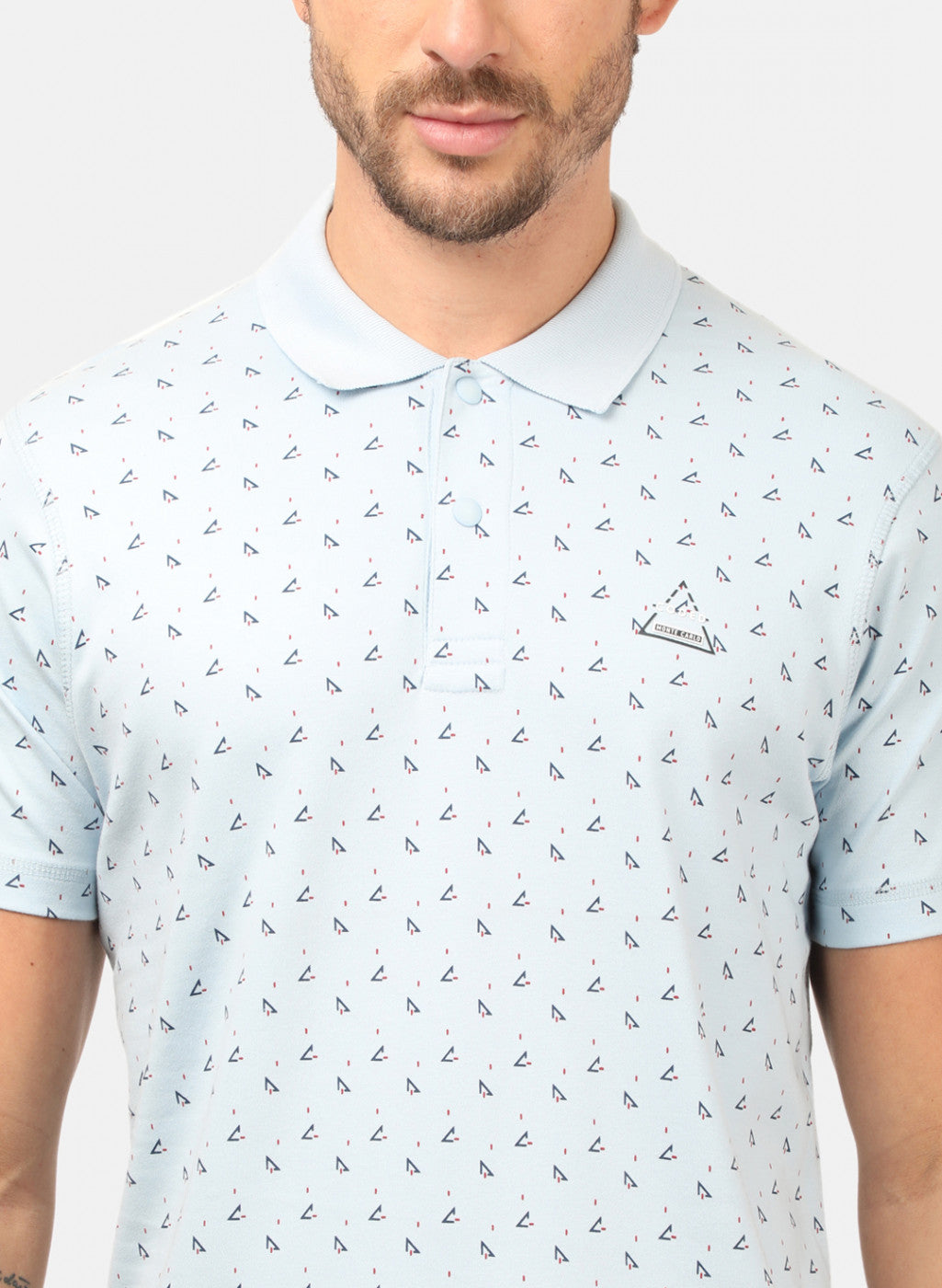 Men Blue Printed T-Shirts