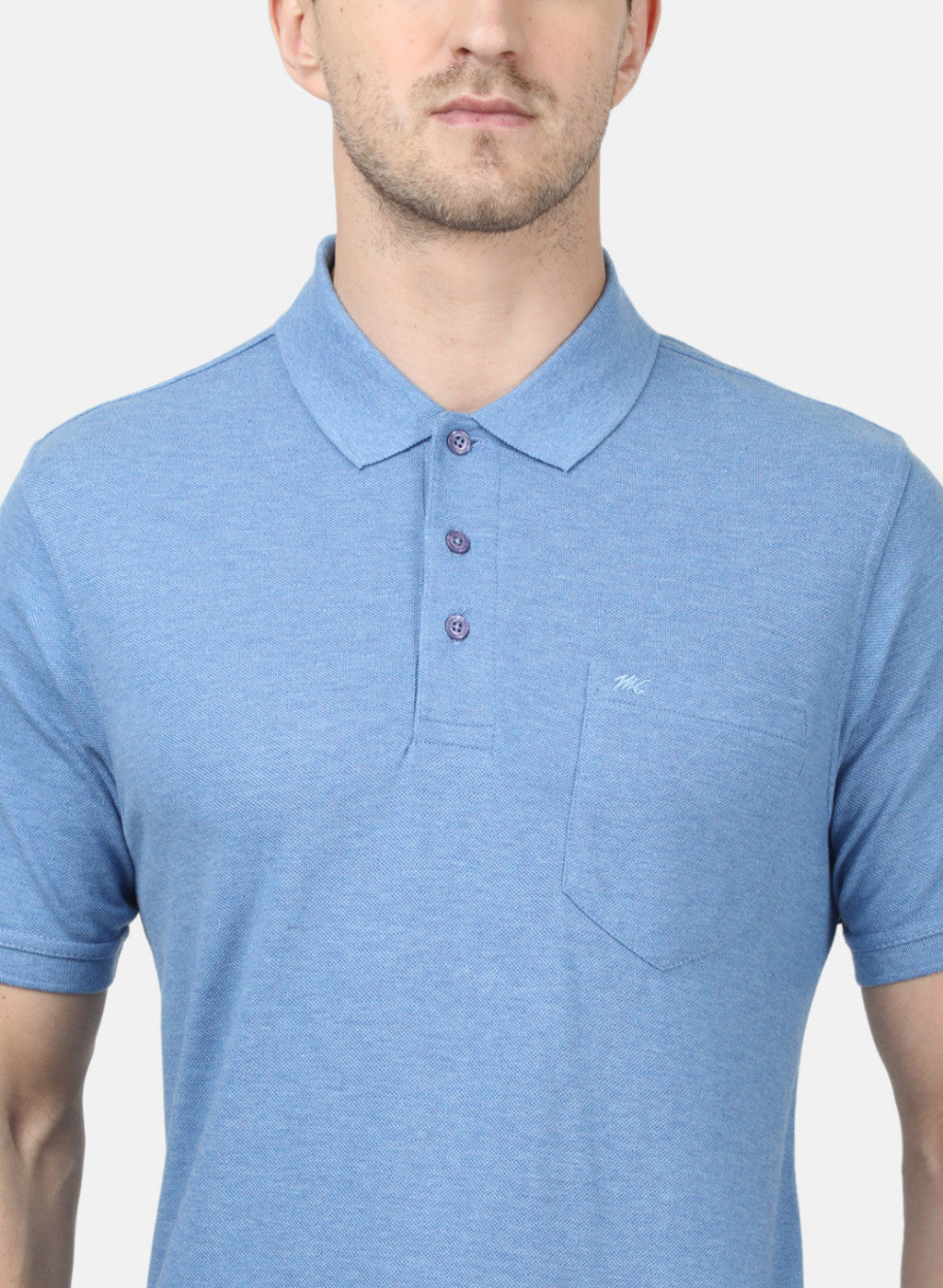 Mens Blue Plain T-Shirts
