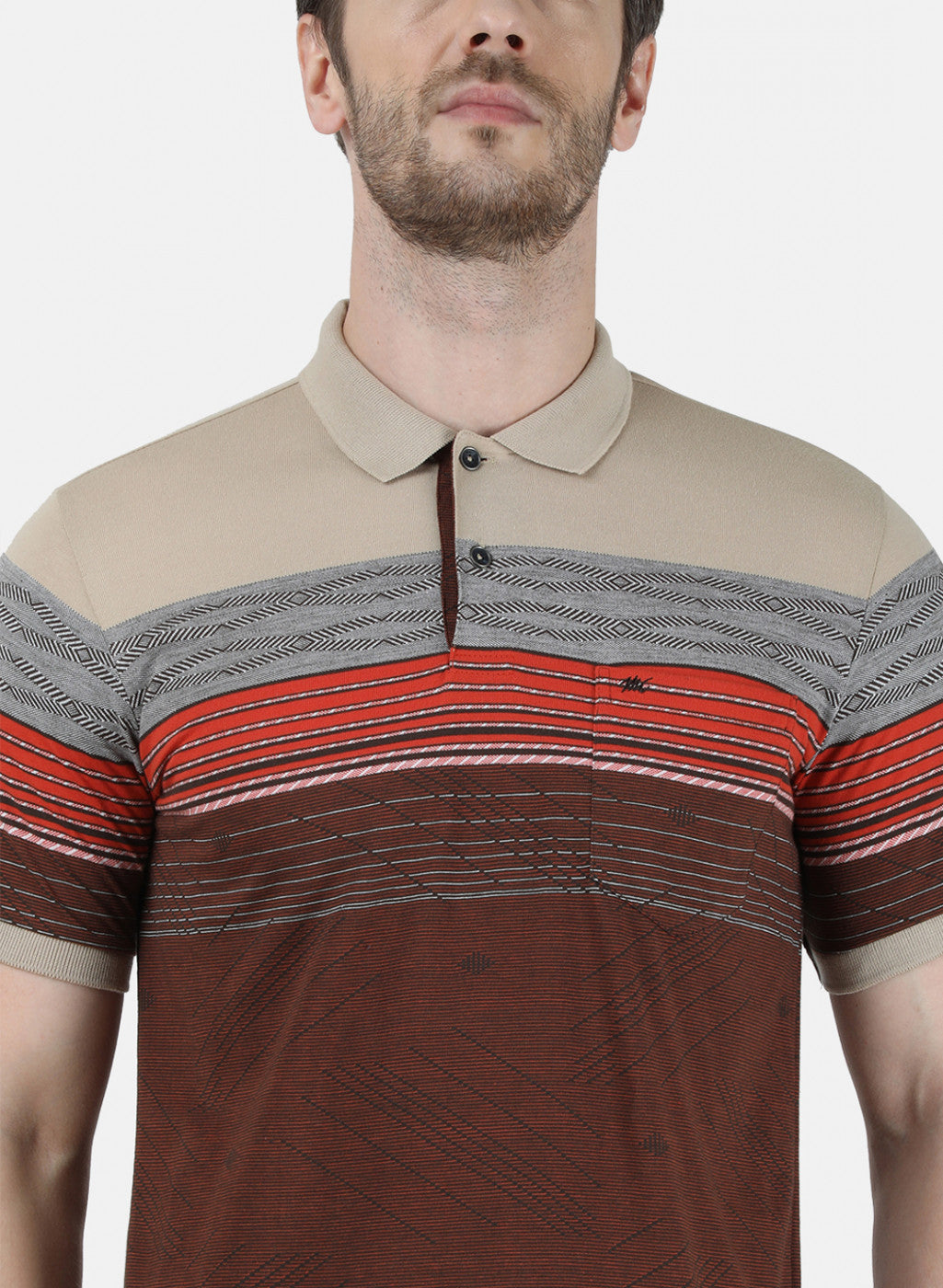 Mens Multi Color Stripe T-Shirt