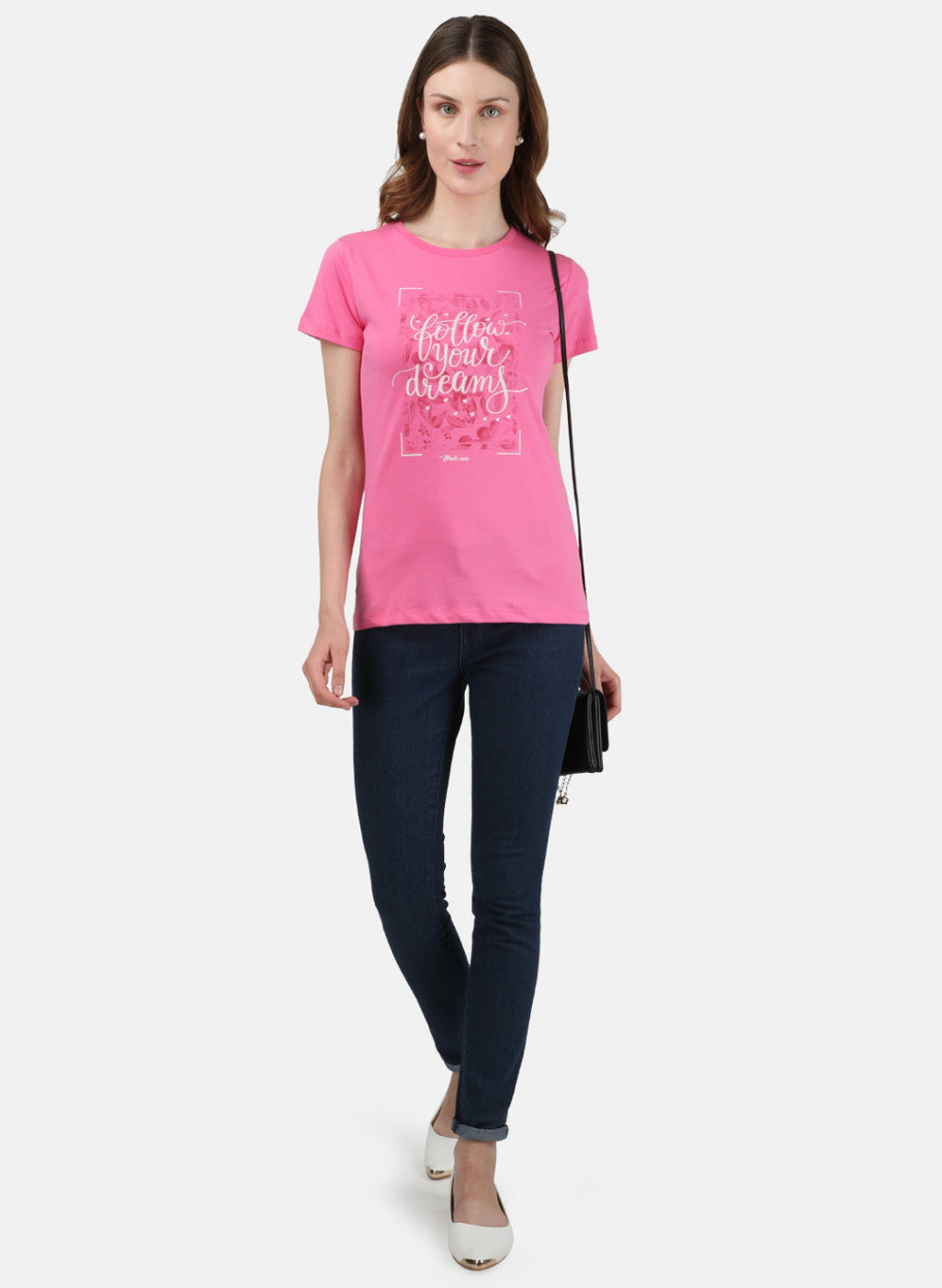 Womens Blue & Pink Printed Top 2Pc Set