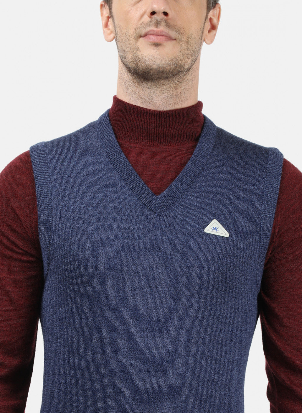 Men NAvy Blue Solid Sweater