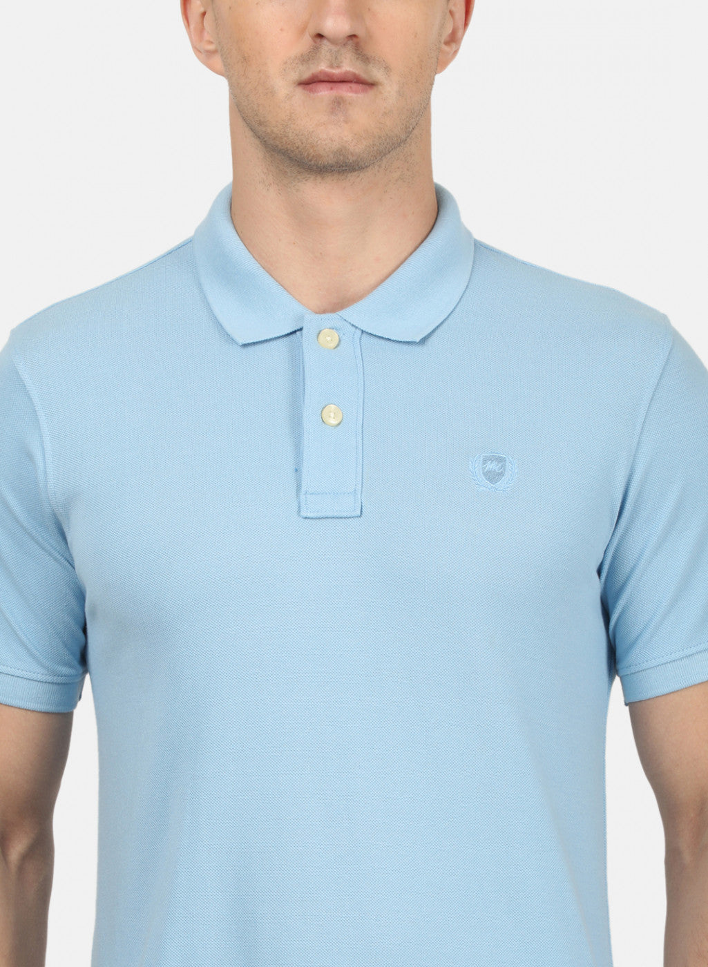 Mens Sky Blue Plain T-Shirt
