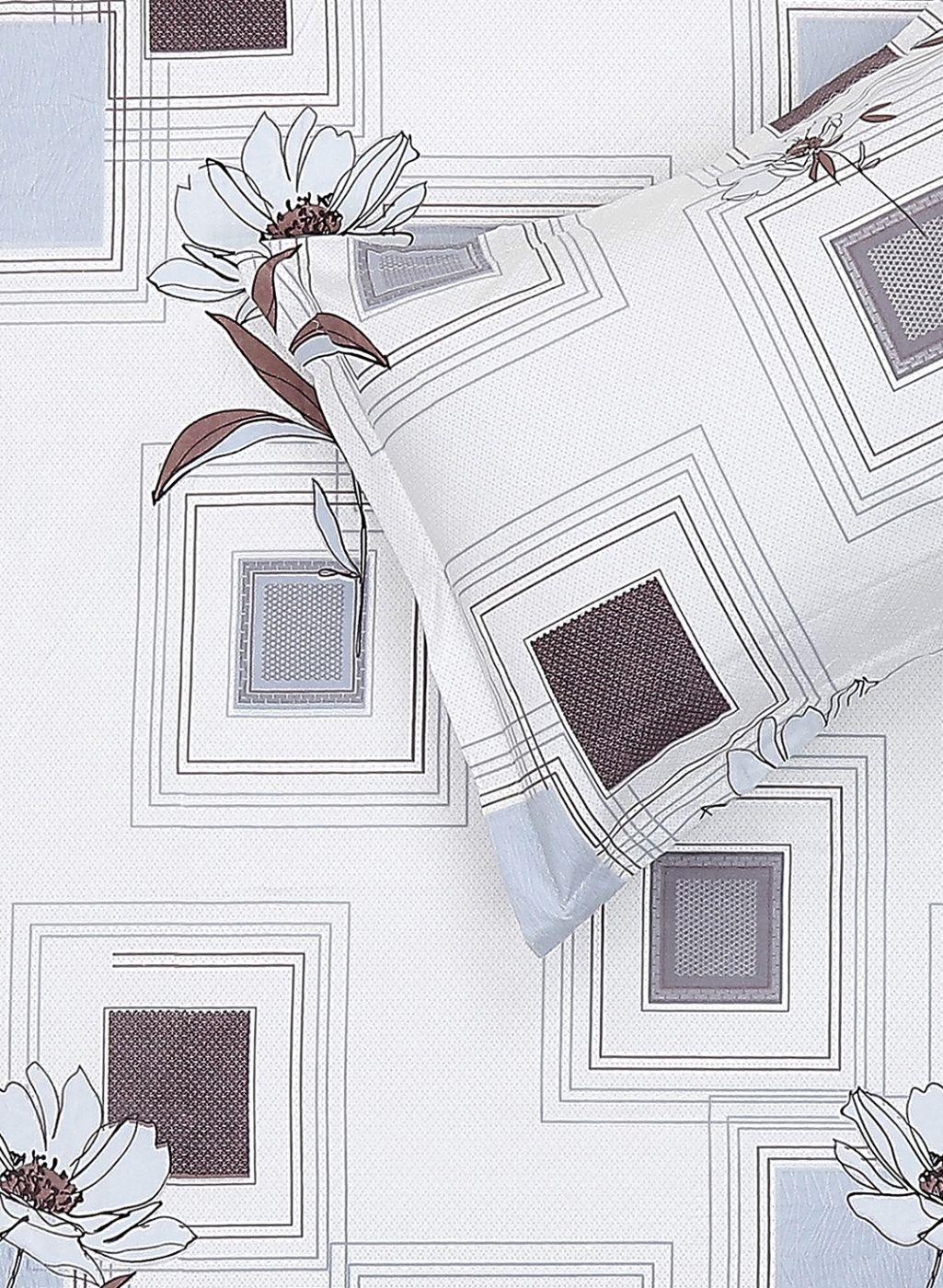 130 GSM Polyester Queen Bedsheet with 2 Pillow Covers