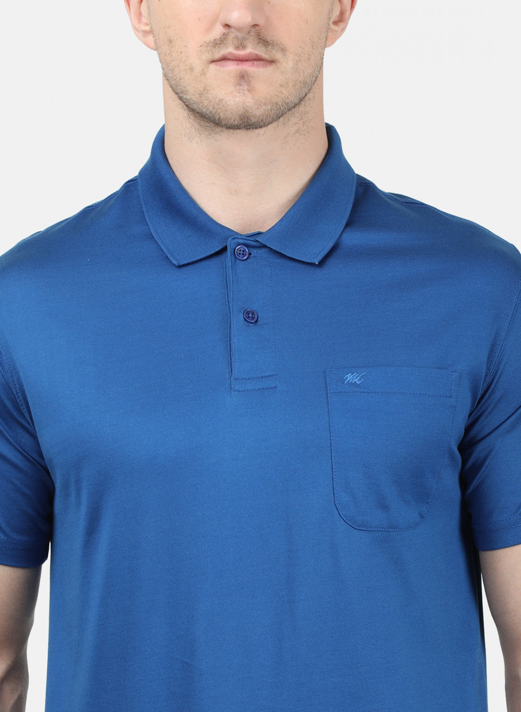 Mens Blue Plain T-Shirt