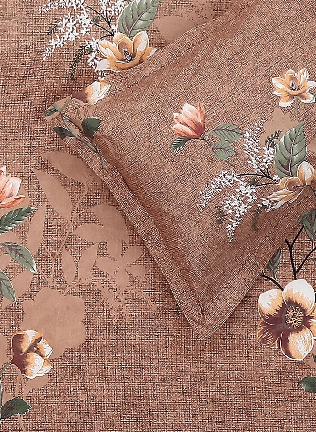 130 GSM Polyester Queen Bedsheet with 2 Pillow Covers