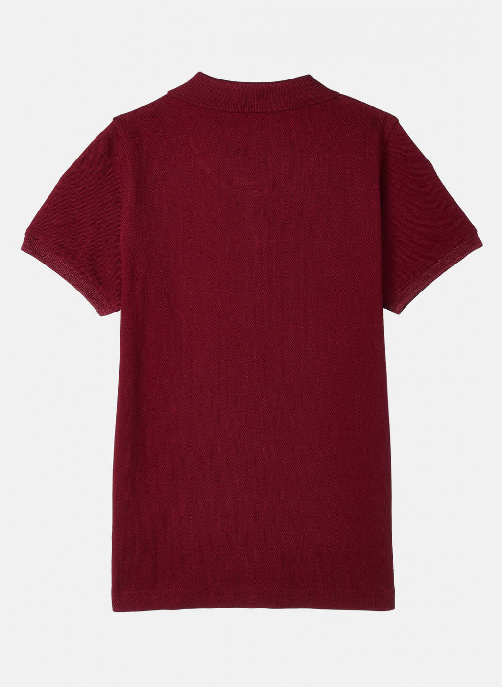 Boys Maroon Plain T-Shirt