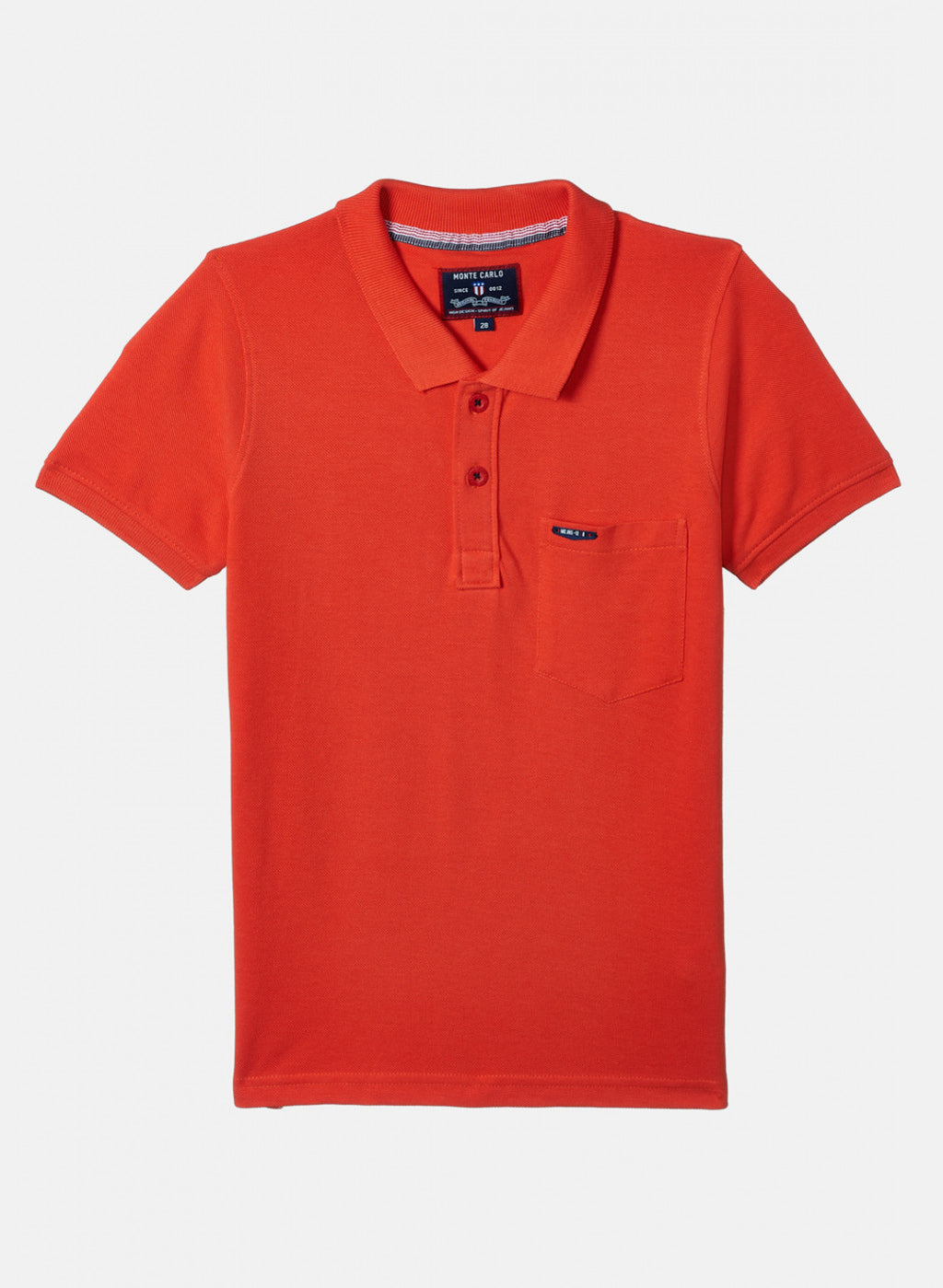 Boys Orange Plain T-Shirt