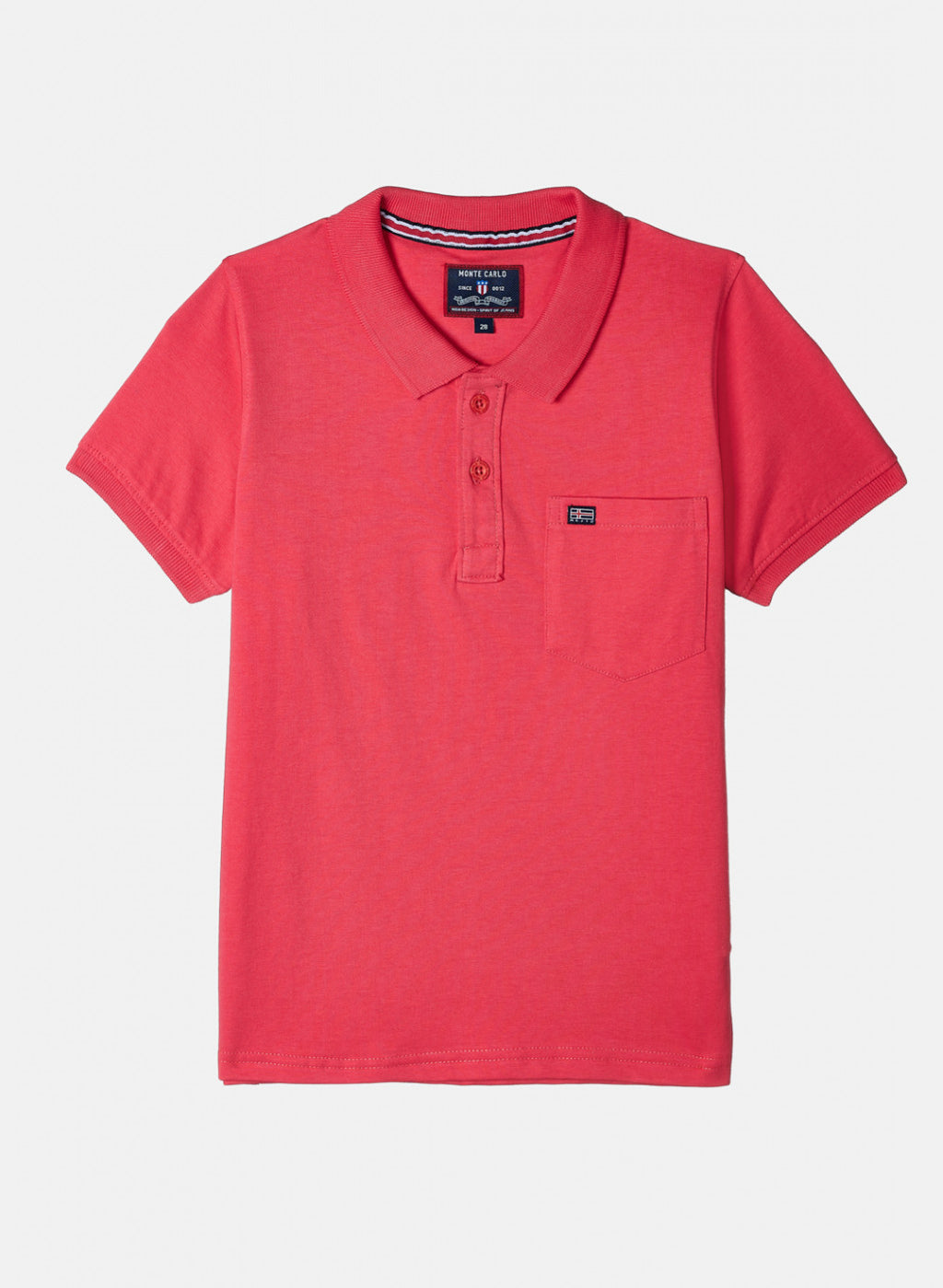 Boys Dark Pink Plain T-Shirt