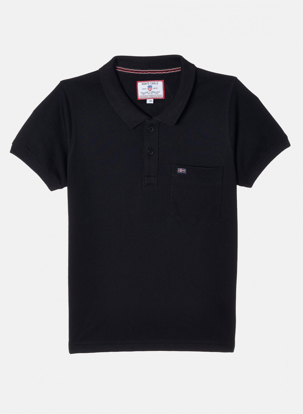 Boys Black Plain T-Shirt