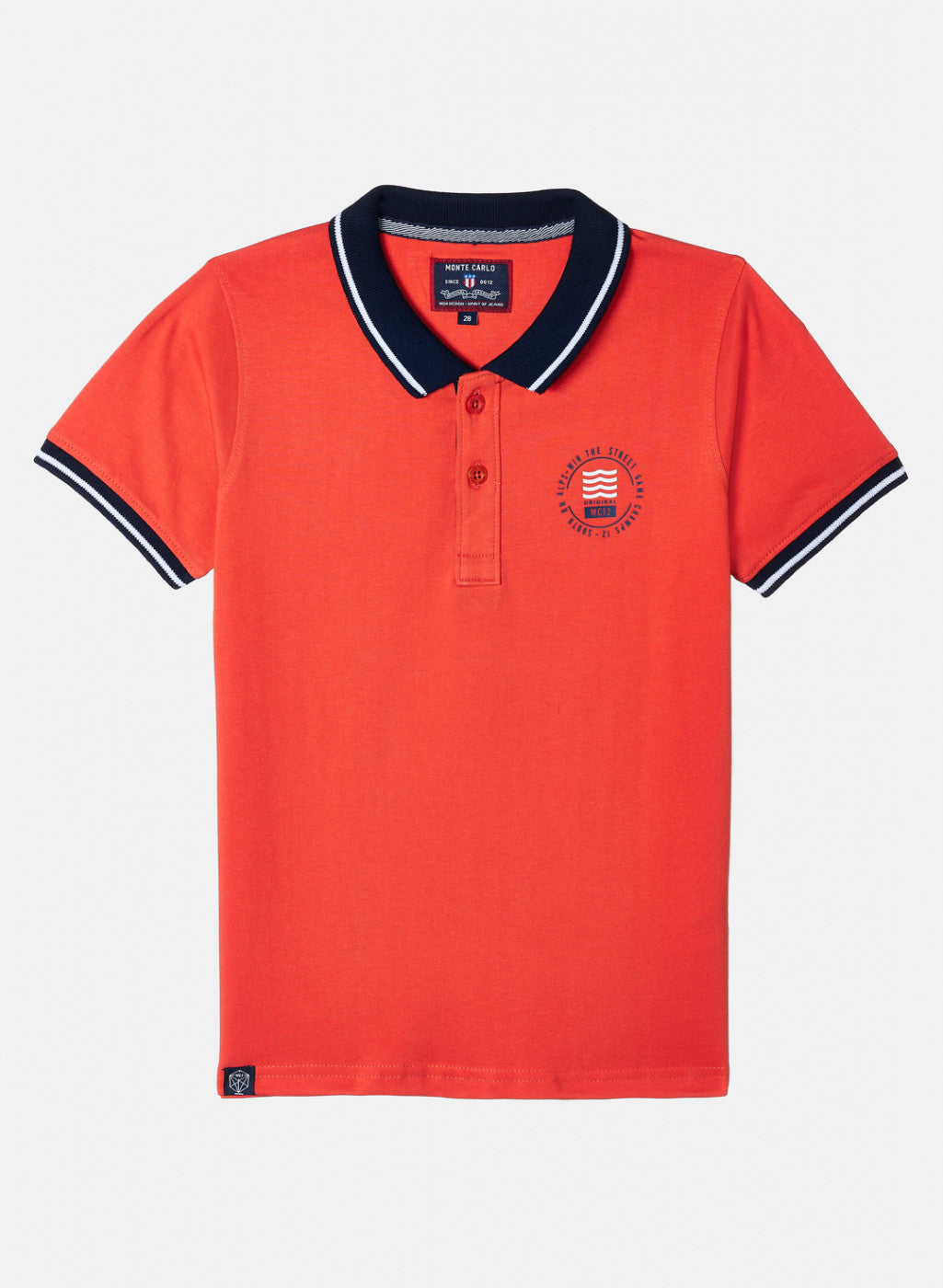 Boys Orange Plain T-Shirt