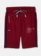 Boys Maroon Plain Bermuda