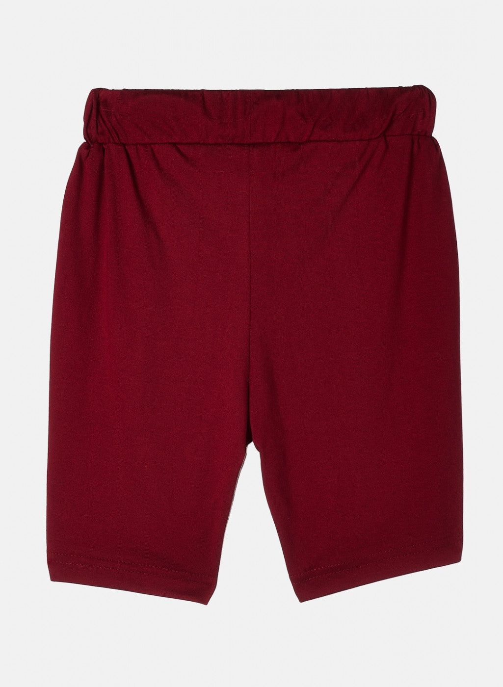 Boys Maroon Plain Bermuda