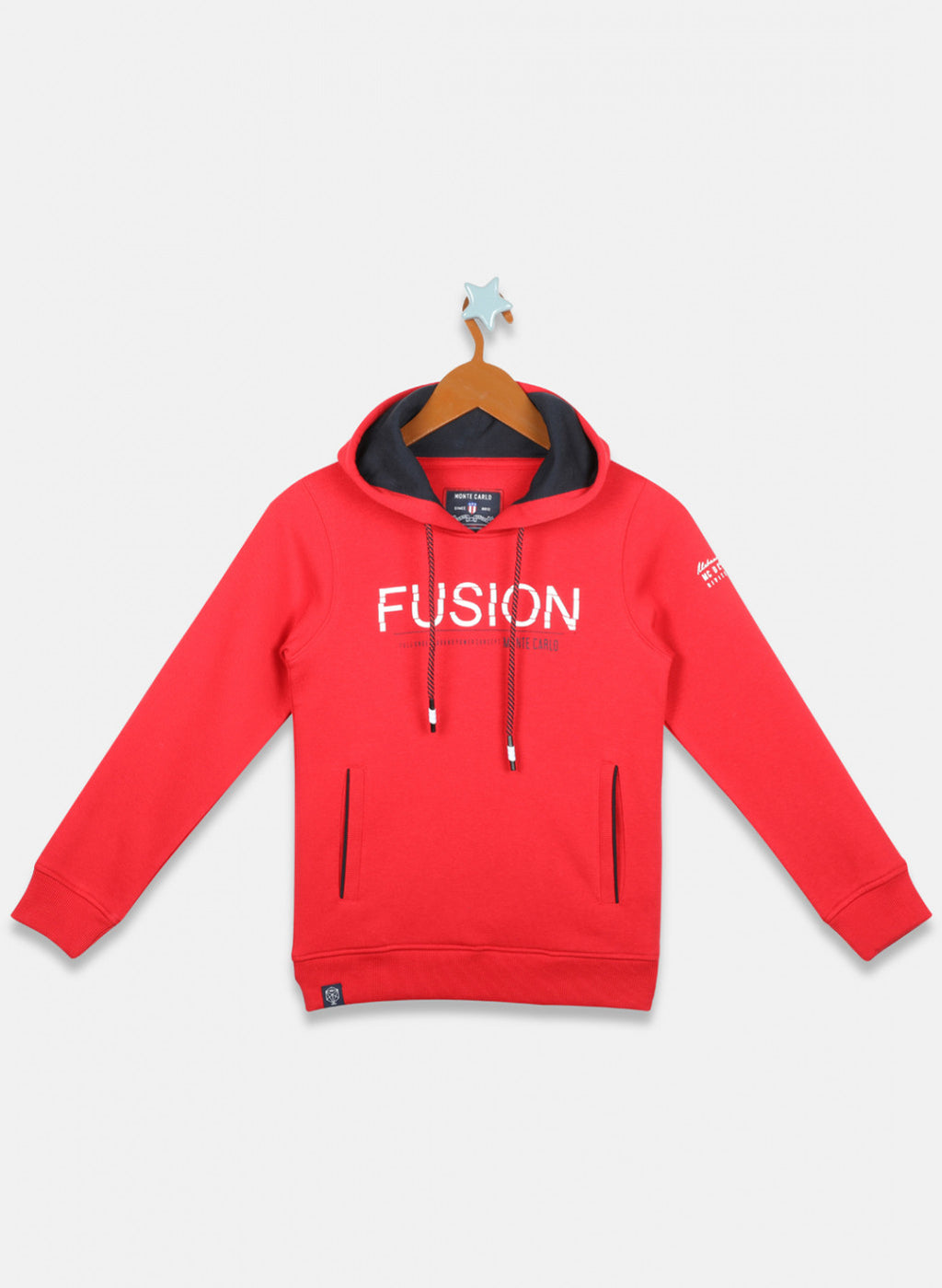 Boys Red Printed Sweatshirt
