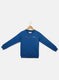 Boys Blue Printed Sweatshirt