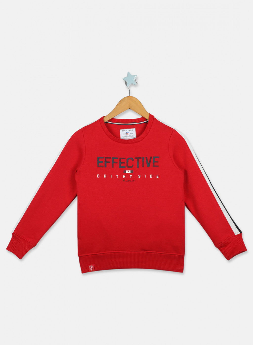 Boys Red Printed Sweatshirt