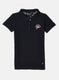 Girls Black Plain T-Shirt