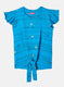 Girls Blue Printed Top