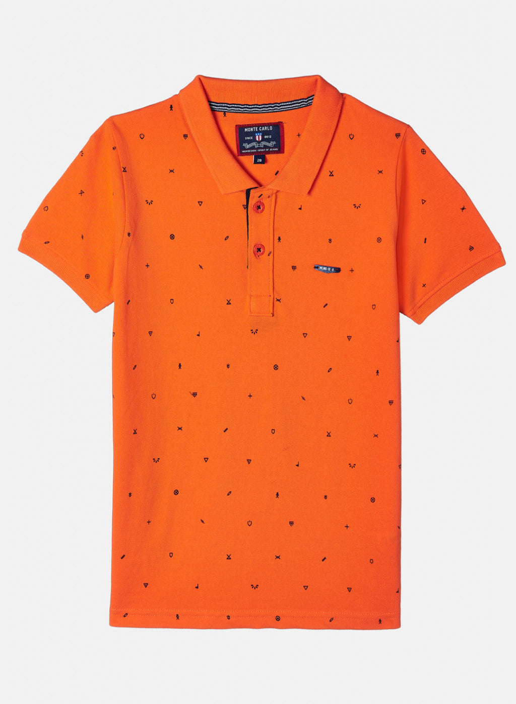Boys Bright Orange Printed T-Shirt