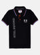 Boys Black Printed T-Shirt