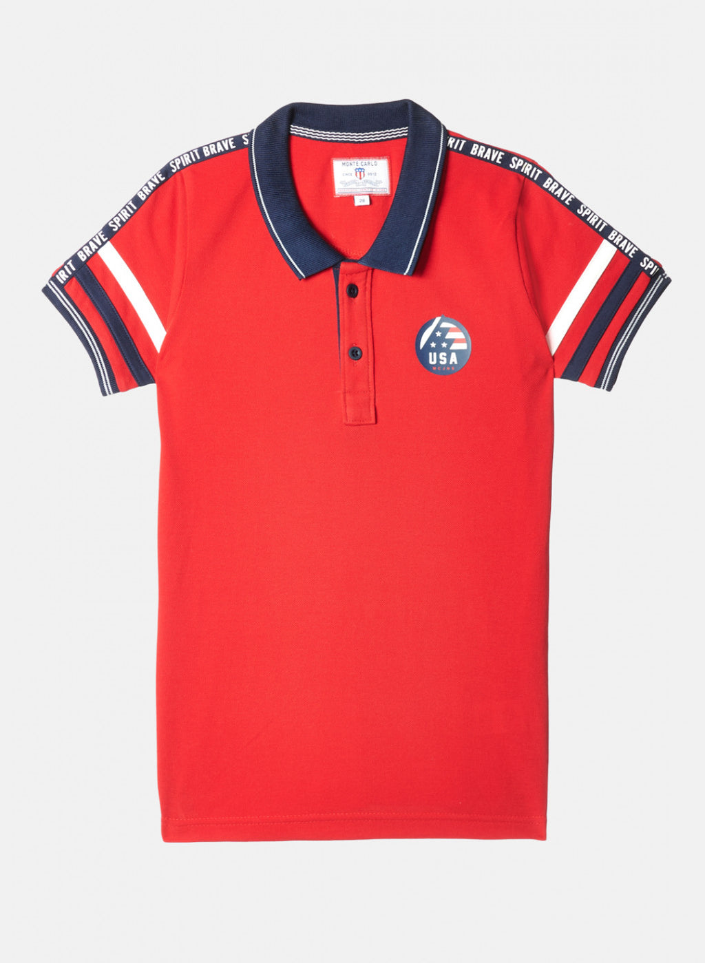 Boys Red Printed T-Shirt