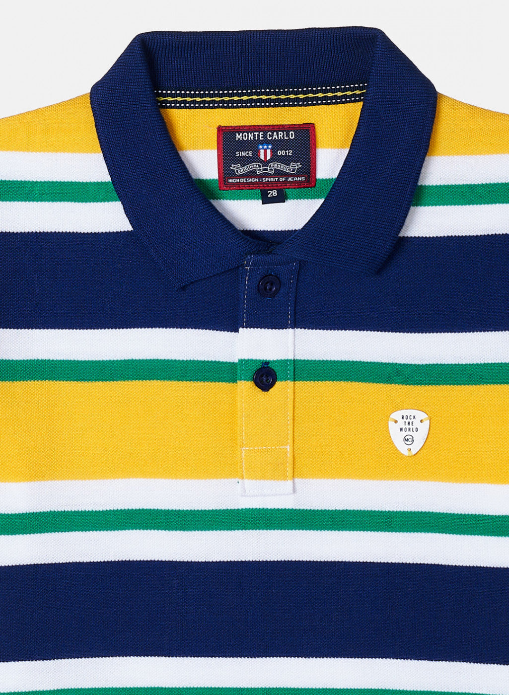 Boys Yellow & Blue Stripe T-Shirt