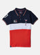 Boys Orange & Navy Printed T-Shirt