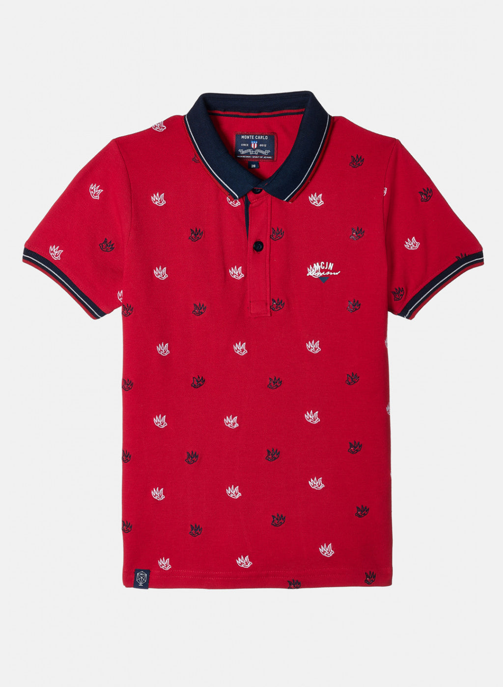 Boys Red Embroidered T-Shirt