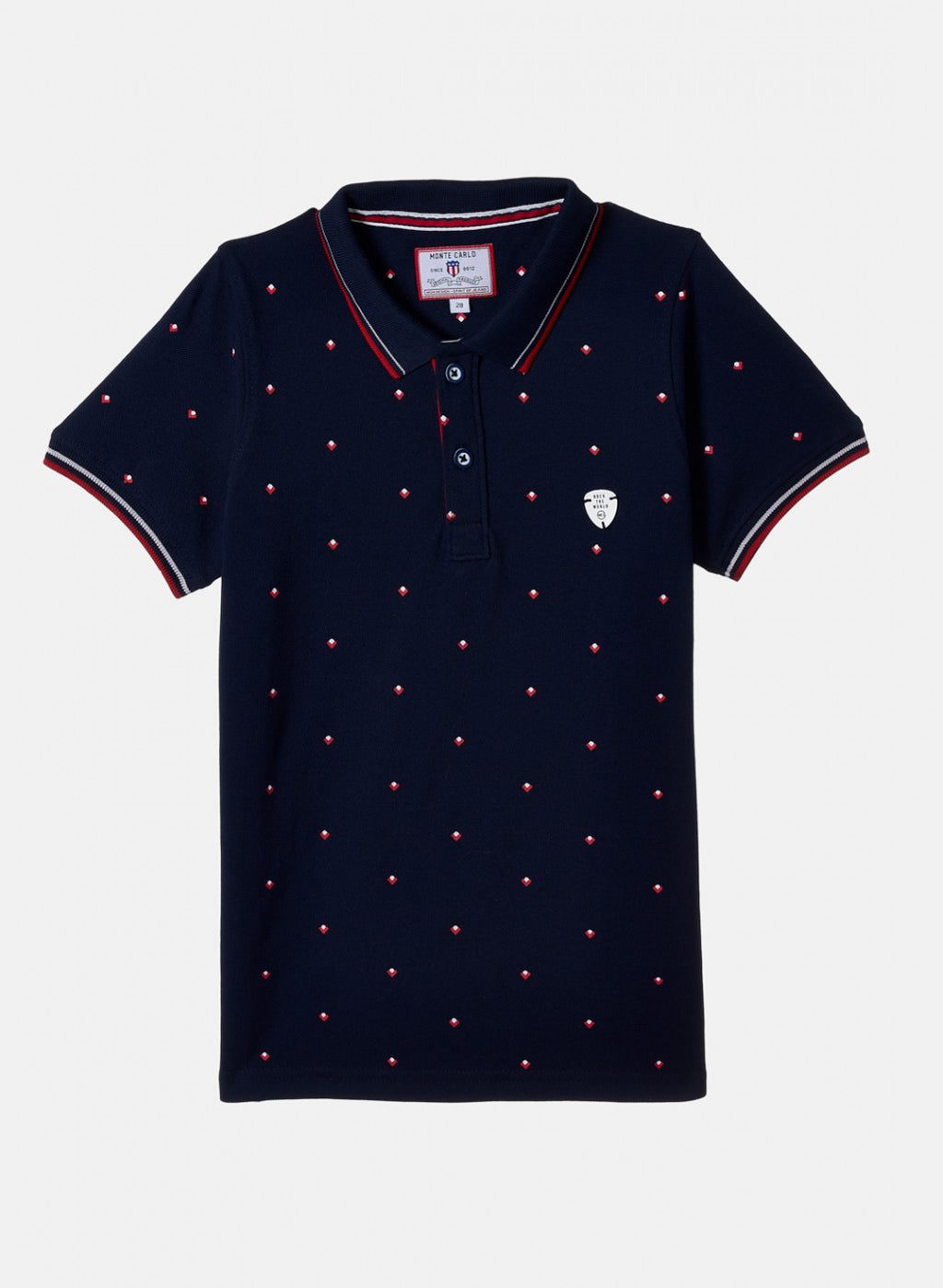 Boys Navy Blue Printed T-Shirt