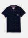 Boys Navy Blue Printed T-Shirt