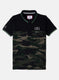 Boys Olive & Black Printed T-Shirt