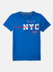 Boys Blue Printed T-Shirt