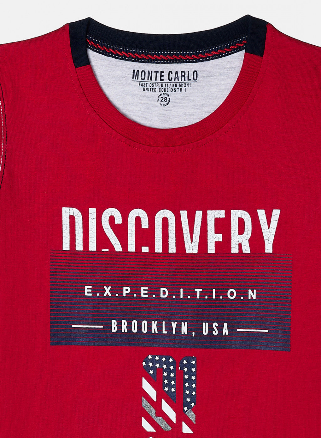 Boys Red Printed T-Shirt