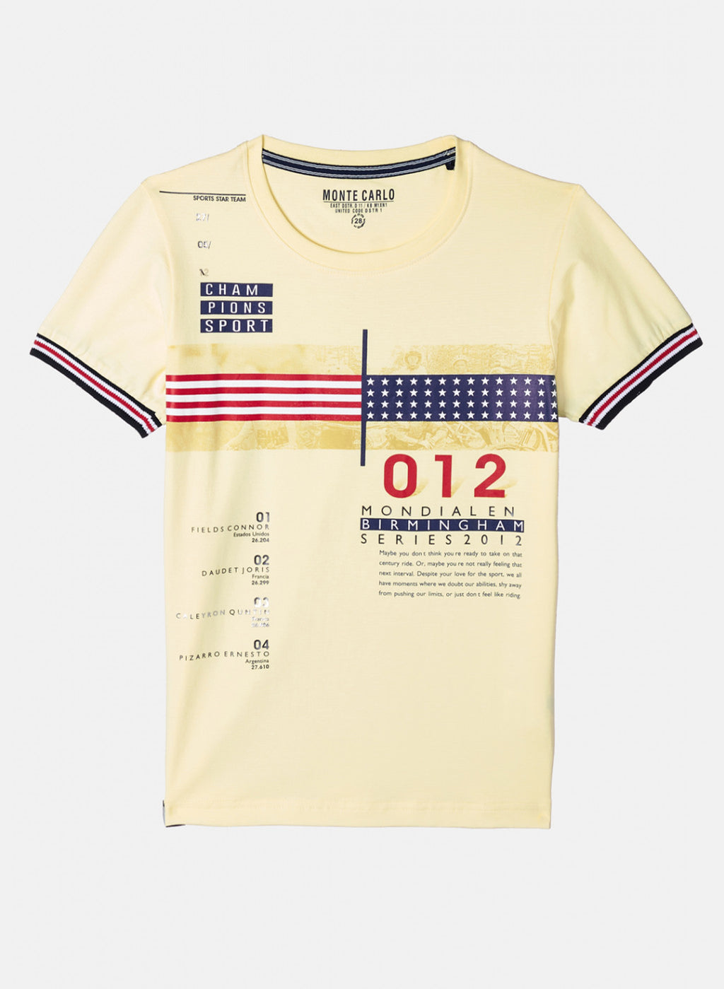 Boys Yellow Printed T-Shirt
