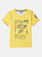 Boys Yellow Printed T-Shirt