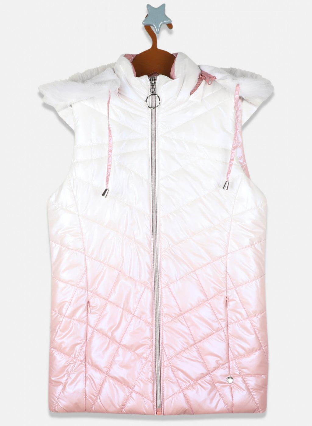 Girls Pink Solid Jacket