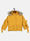 Girls Mustard Solid Jacket