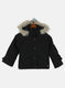 Girls Black Solid Jacket