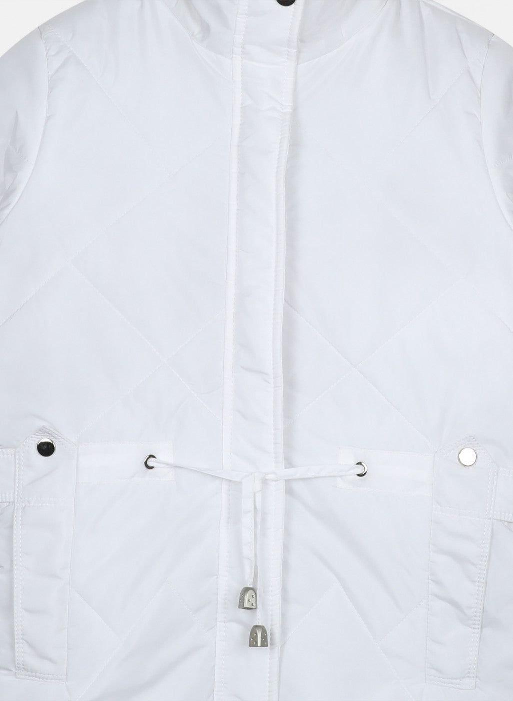Girls White Plain Jacket