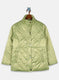 Girls Green Solid Jacket