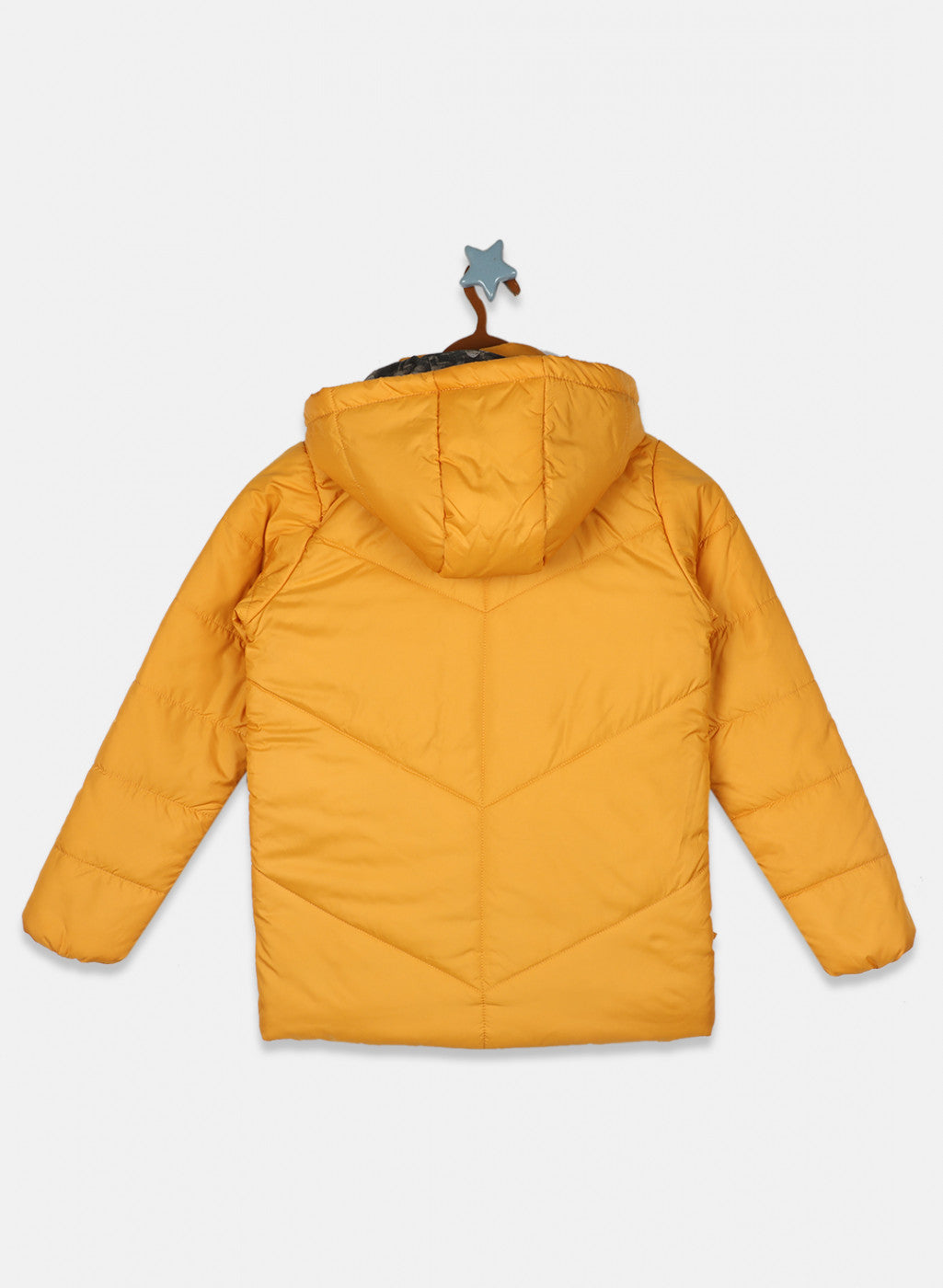 Girls Yellow Solid Jacket