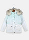 Girls Blue Solid Jacket