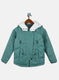 Girls Green Solid Jacket