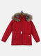 Girls Red Solid Jacket