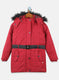 Girls Red Solid Jacket