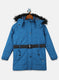 Girls Blue Solid Jacket