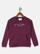 Girls Purple Embroidered Sweatshirt